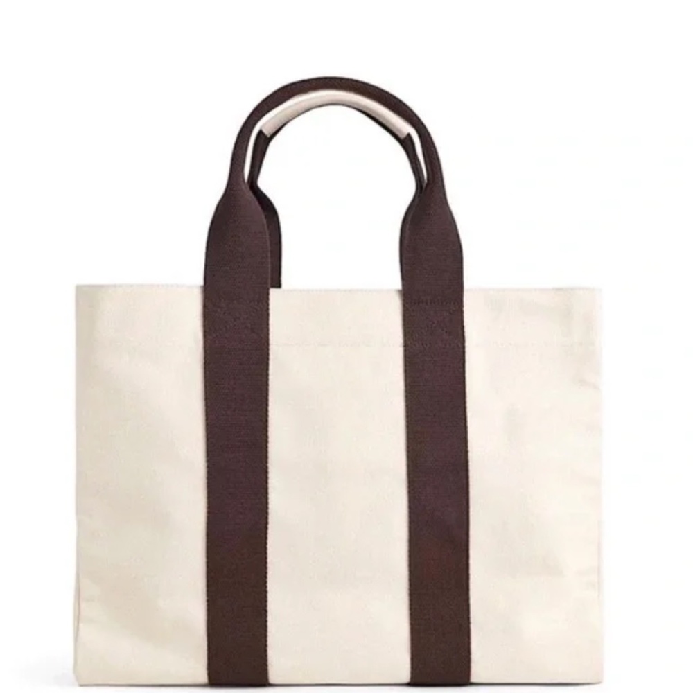 001 NEW Le Bar Marche Tote Ivory Double Handle Beach Pool Book Packable La Plage